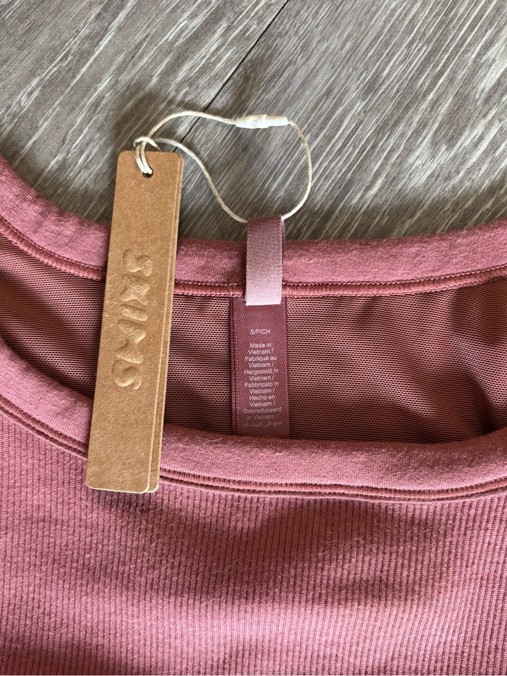 NWT SKIMS Ribbed Scoop-Neck Romper in Dusty Rose - Picture 4 of 4